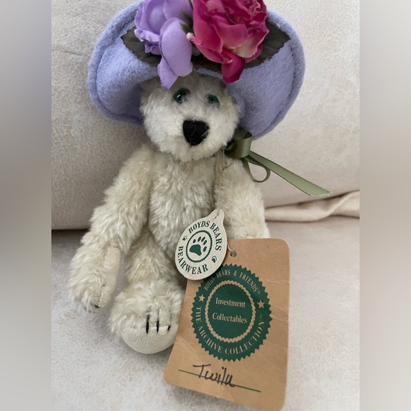 Boyds Bears Other - Boyds Bears Garden Friends PURPLE HAT "TWILA HIGGENTHORPE" Jointed Plush 7" Tall